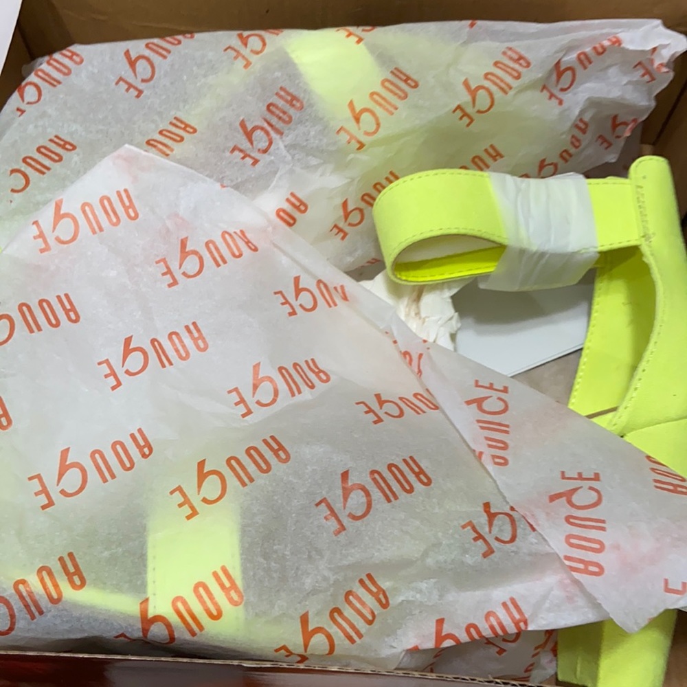 neon yellow heels